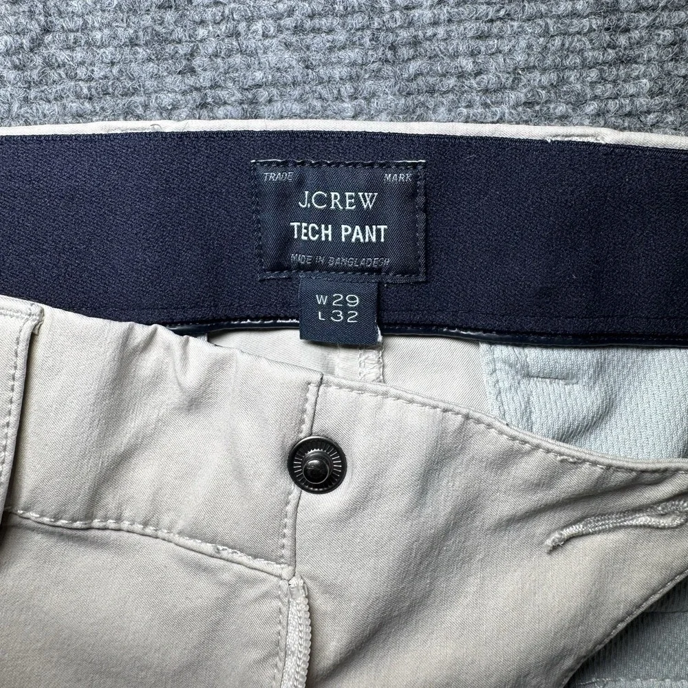 J.Crew 484 Slim-Fit Stretch Tech Chino Pant Beige Brown W29, 30" Inseam - Picture 5 of 16